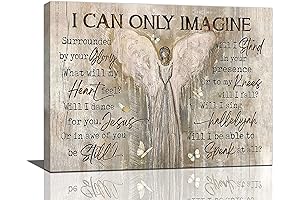 Inspiring Christian Wall Art: Rustic Angel Wings Wall Decor with Inspirational Quotes