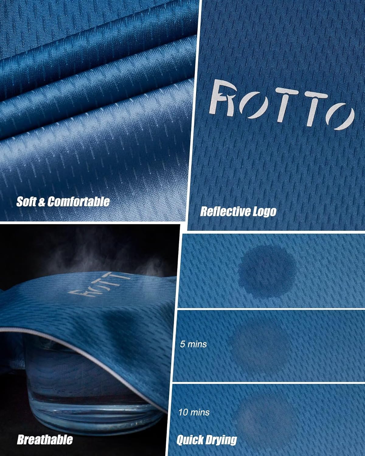 ROTTO Cycling Jersey Mens Bike Shirt Long Sleeve Gradient Color Series - Image 5