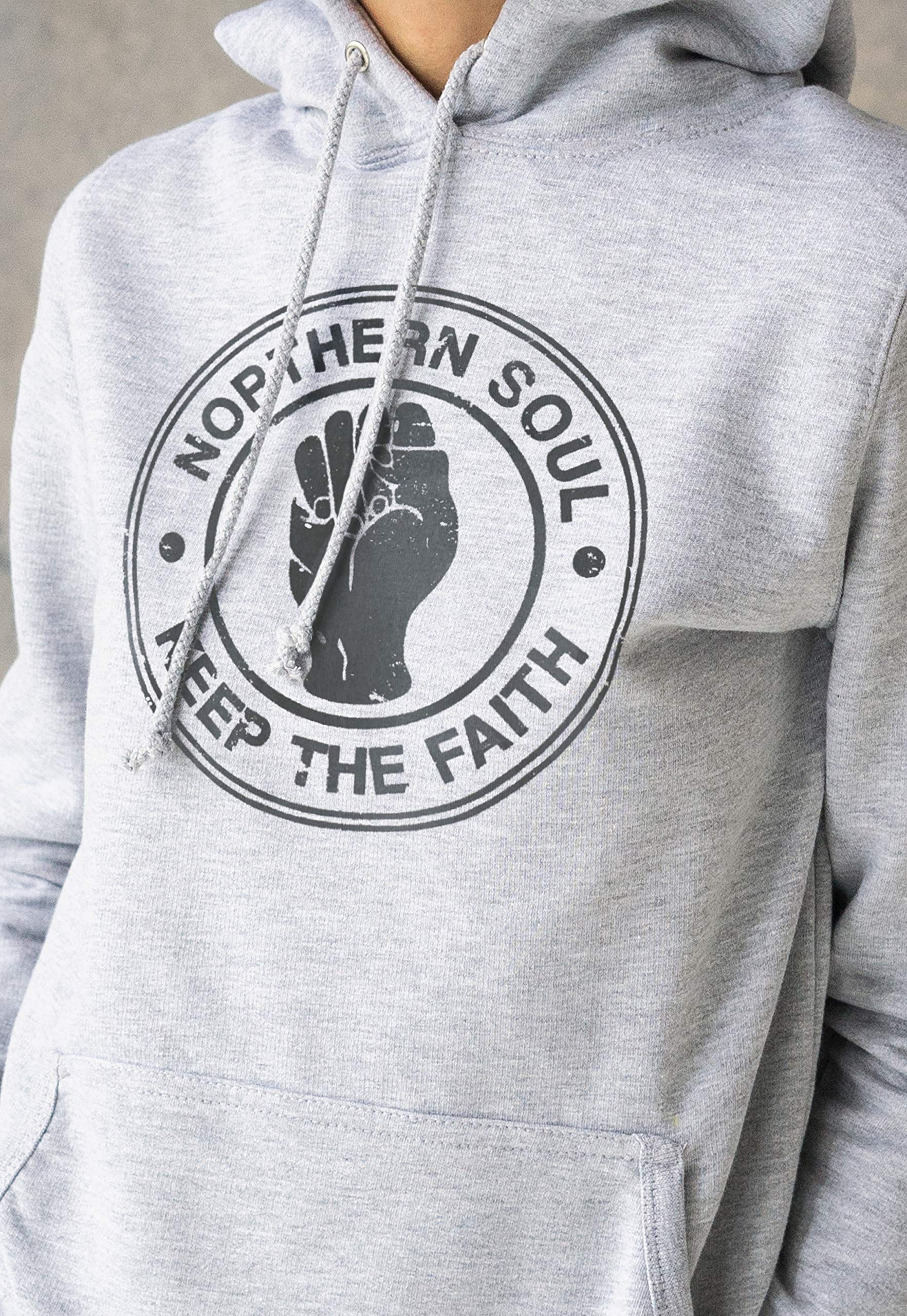Northern Soul Keep The Faith bluza z kapturem - damska dziewczęca retro moda nadruk bluza z kapturem
