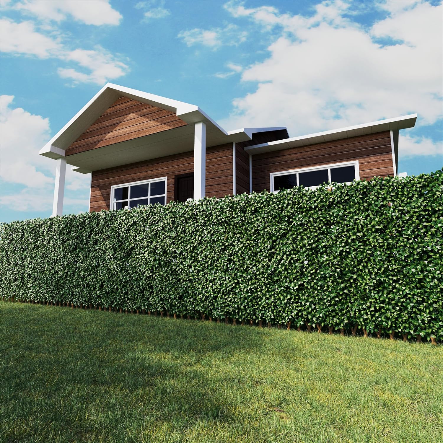AMGO Artificial Ivy Expandable Fence Privacy Screen, Retractable Hedge, Faux Trellis for Balcony, Home, Patio & Outdoor Decorations - 1 Years Warranty (Double-Side Leaves, 2 Pack)