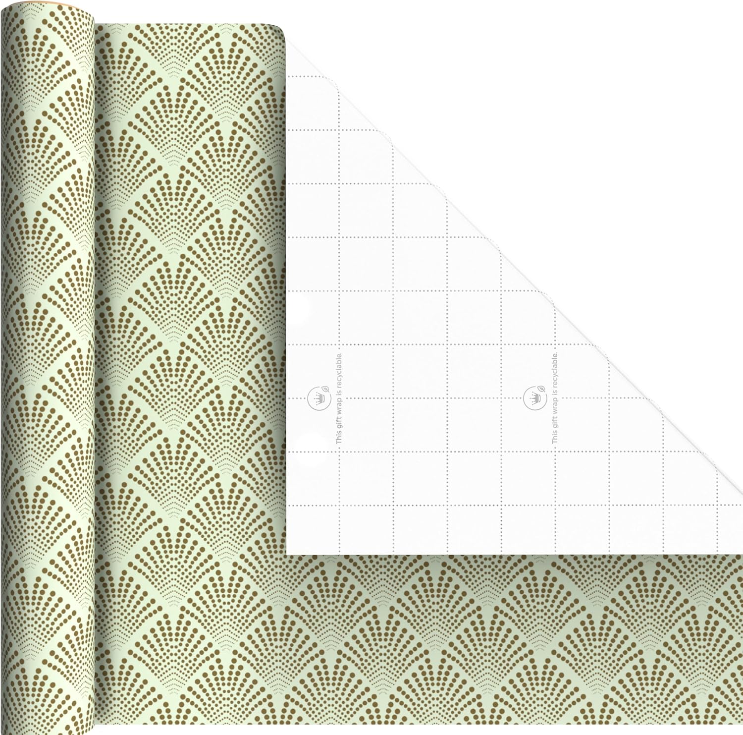 Hallmark Elegant Wrapping Paper Mini Rolls, 3-Pack (Art Deco Gold, Pink Geometric, Navy Blue) for Birthdays, Graduations, Weddings, Mother's Day, Father's Day, Any Occasion - 60 Sq. Ft. Total