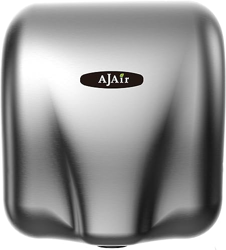 AjAir 1 Pack Heavy Duty Commercial 1800 Watts High Speed Automatic Hot Hand Dryer - Stainless Steel disponible en Yaxa Peru