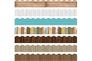 84Pcs Rustic Bulletin Board Borders with Scalloped Borders