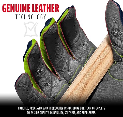 Miniatura 9 de Franklin Sports MLB - Guantes de bateo de béisbol Shok-Sorb X para béisbol y sóftbol, pares de guantes de bateo acolchados para adultos y jóvenes,