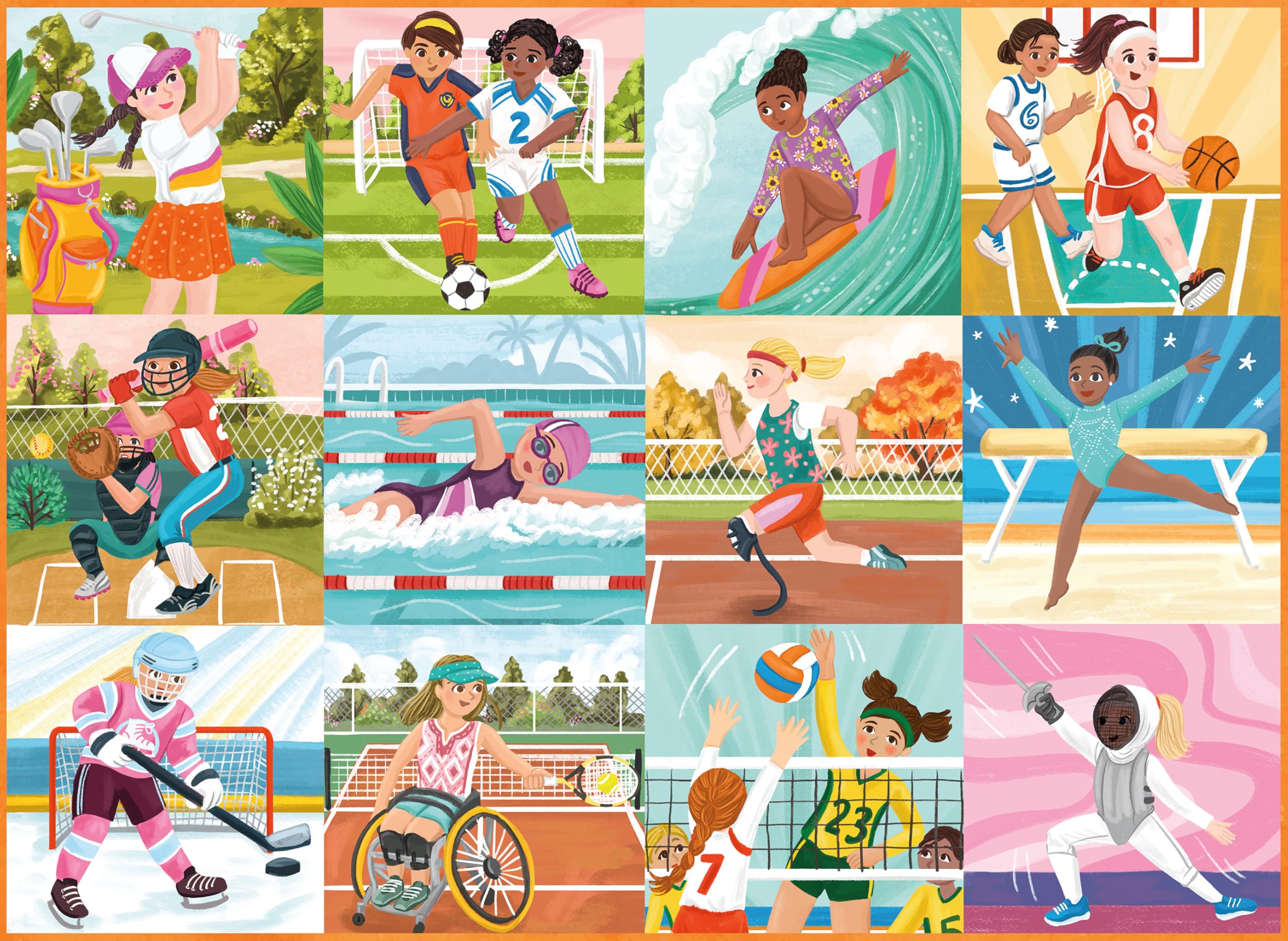 Ceaco - Olivia Gibbs - This Girl Can Be an Athlete - 200 Piece Jigsaw Puzzle