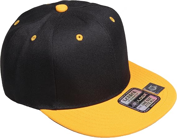 Classic Flat Bill Visor Blank Snapback Hat Cap with Adjustable Snaps