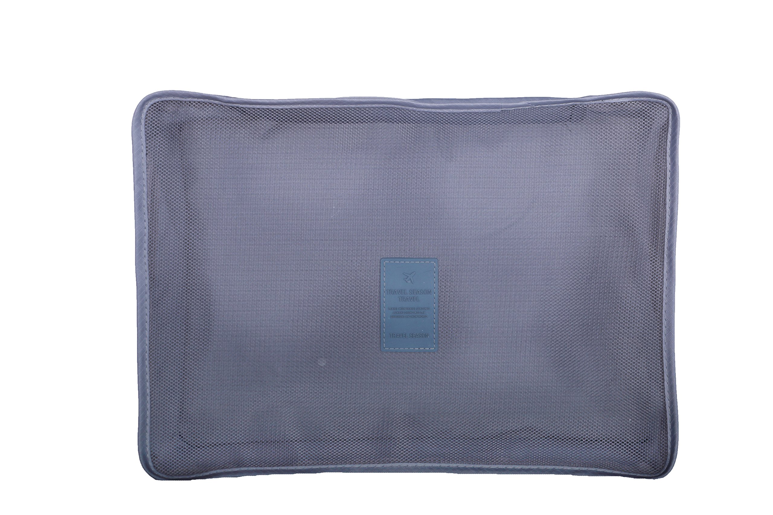 VAYEEBO 6 Sets Travel Organizers Packing Cubes Luggage Organizers Compression Pouches (Gray, Polyester) 3