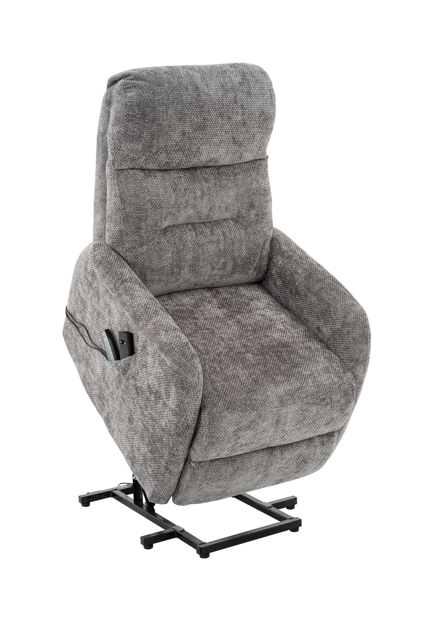 ASTAN HOGAR Sillón Relax con Función Auto-Ayuda (Levanta Personas) y reclinación eléctrica. Masaje y Termoterapia, Tapizado en Chenilla, Modelo Alma AH-AR10600GR