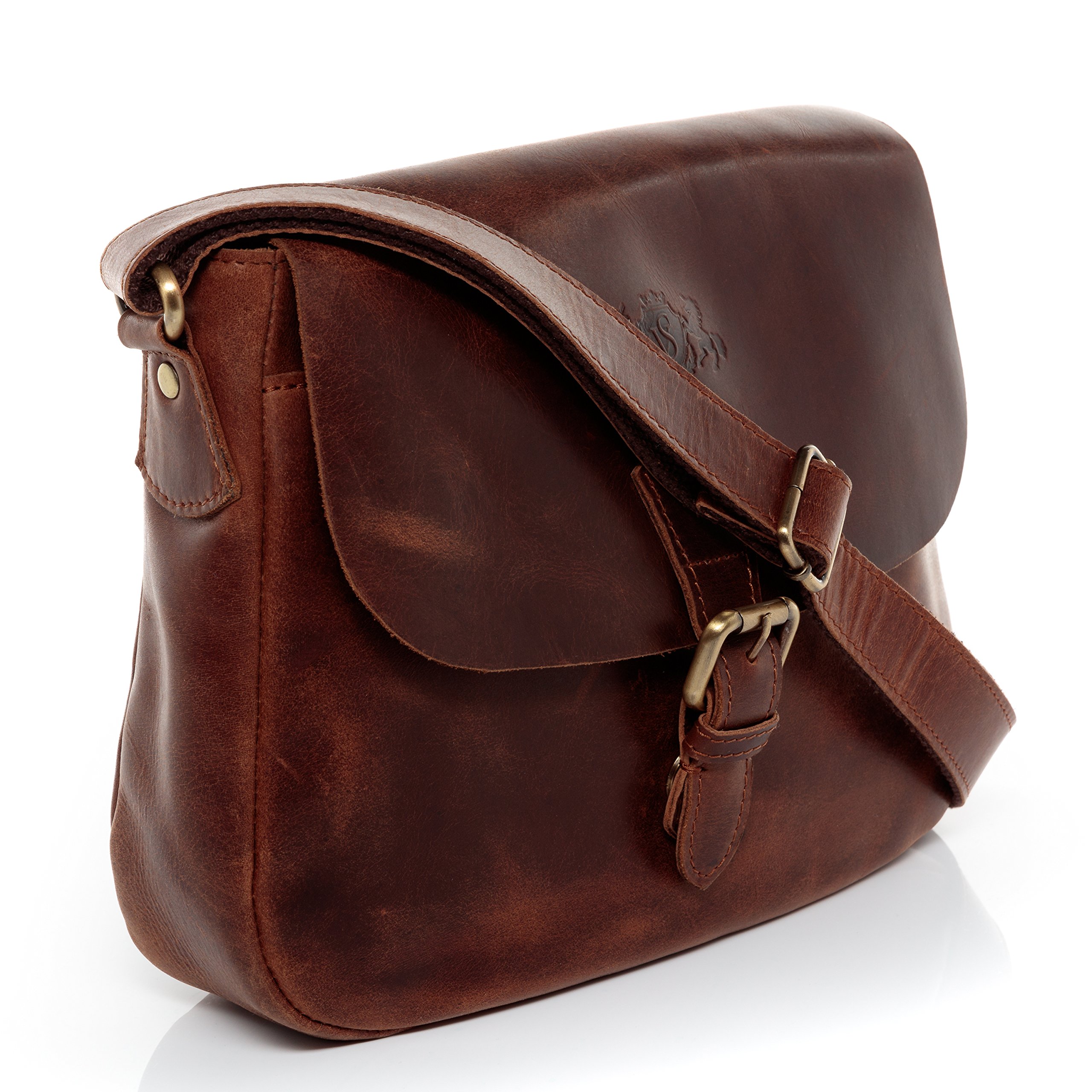 SID & VAIN® borsa a spalla vera pelle vintage YALE piccolo tracolla donna prodotto artigianale