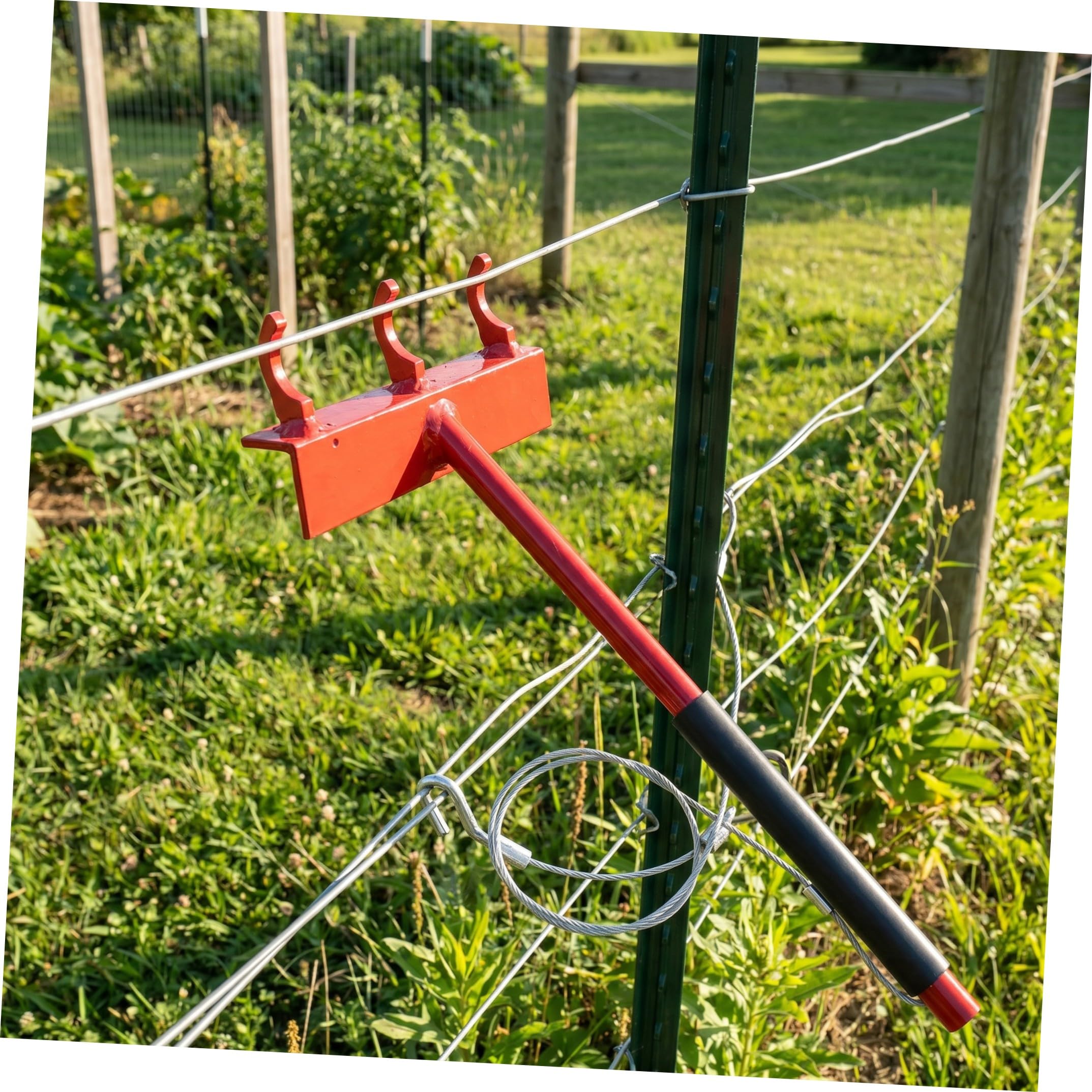 Tendeur pour Grillage en Acier Inoxydable avec Crochet de Câble 28 Pouces, Capacité de Traction 300 Lbs, Réglage de Tension Lisse pour Rénovation de Clôtures et Zones Agricoles