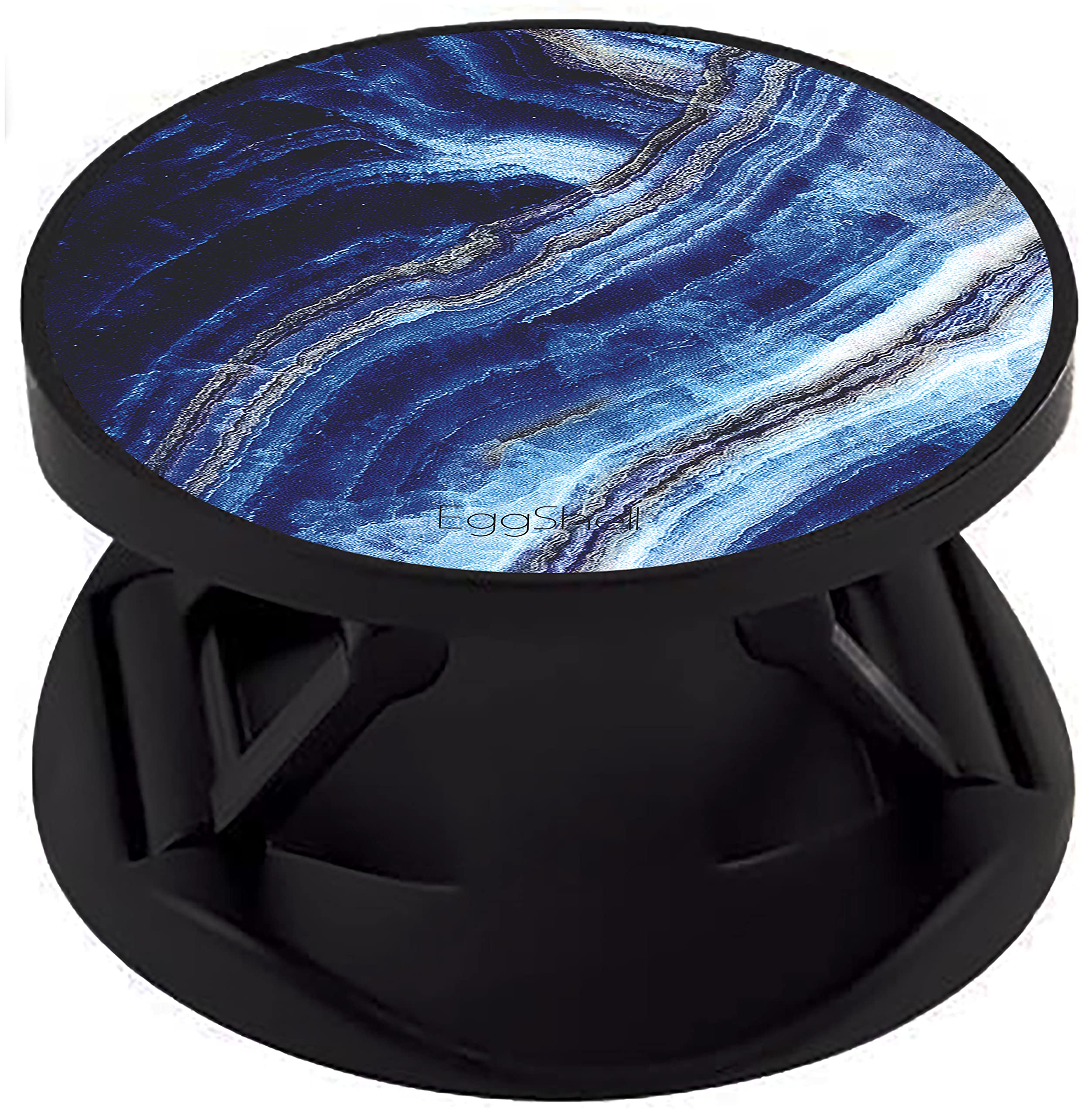 Eggshell Premium Cell Phone Grip Holder for Hand Glossy Finish Effect Black Expanding Stand Mobile Finger Back Holder (Sockets) Fold Compatible Cell Phone Tablets (Blue Glitter Waves Abstract)-image-44