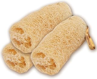 Omidazzle 100% Natural Body Scrubber Loofah For Bathing (Long) (Pack Of 3) Price In India
