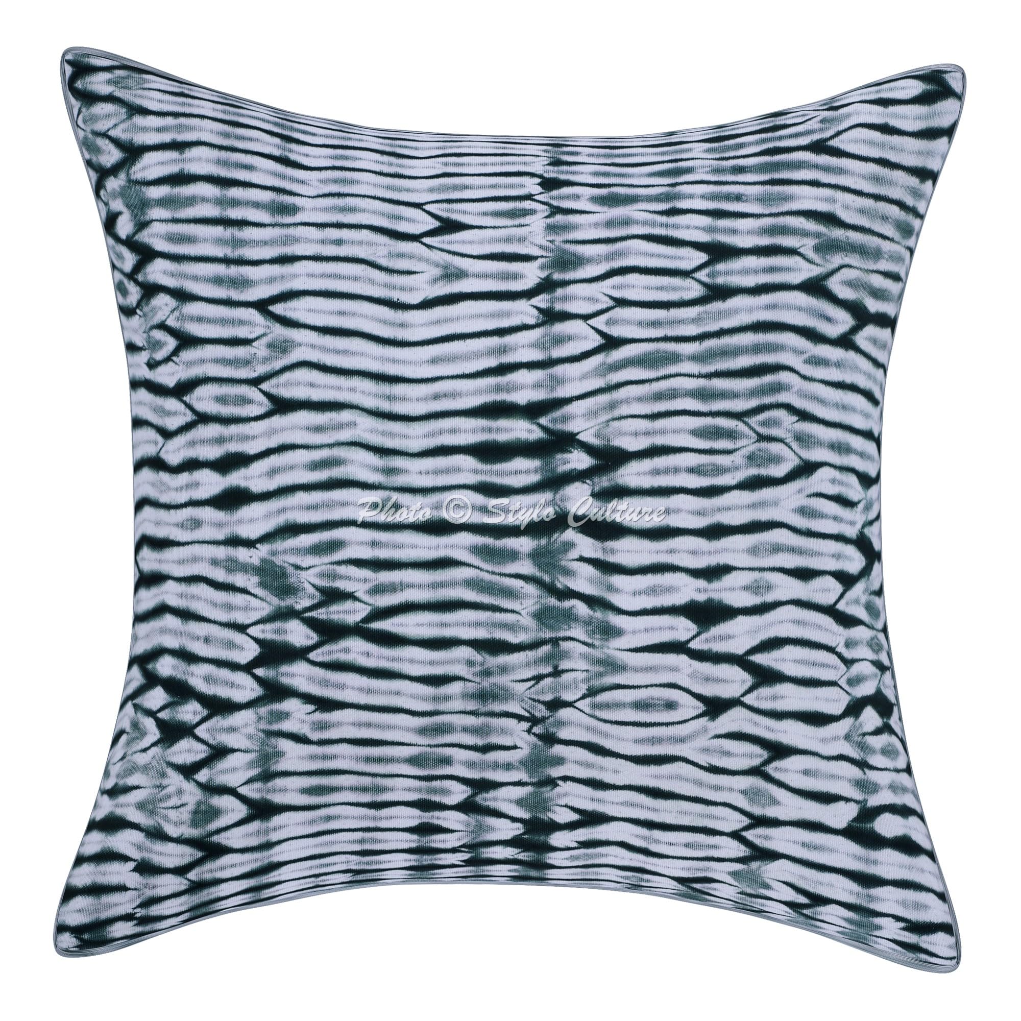 Ethnisch Dekorativ Baumwolle Sofa Kissenbezüge 50x50 cm Grün Dekokissen Shibori Tie Dye Wohnzimmer Couch Kissenhullen Batik Quadrat Sofakissenbezüge Kissen Bezüge - 5 STK.