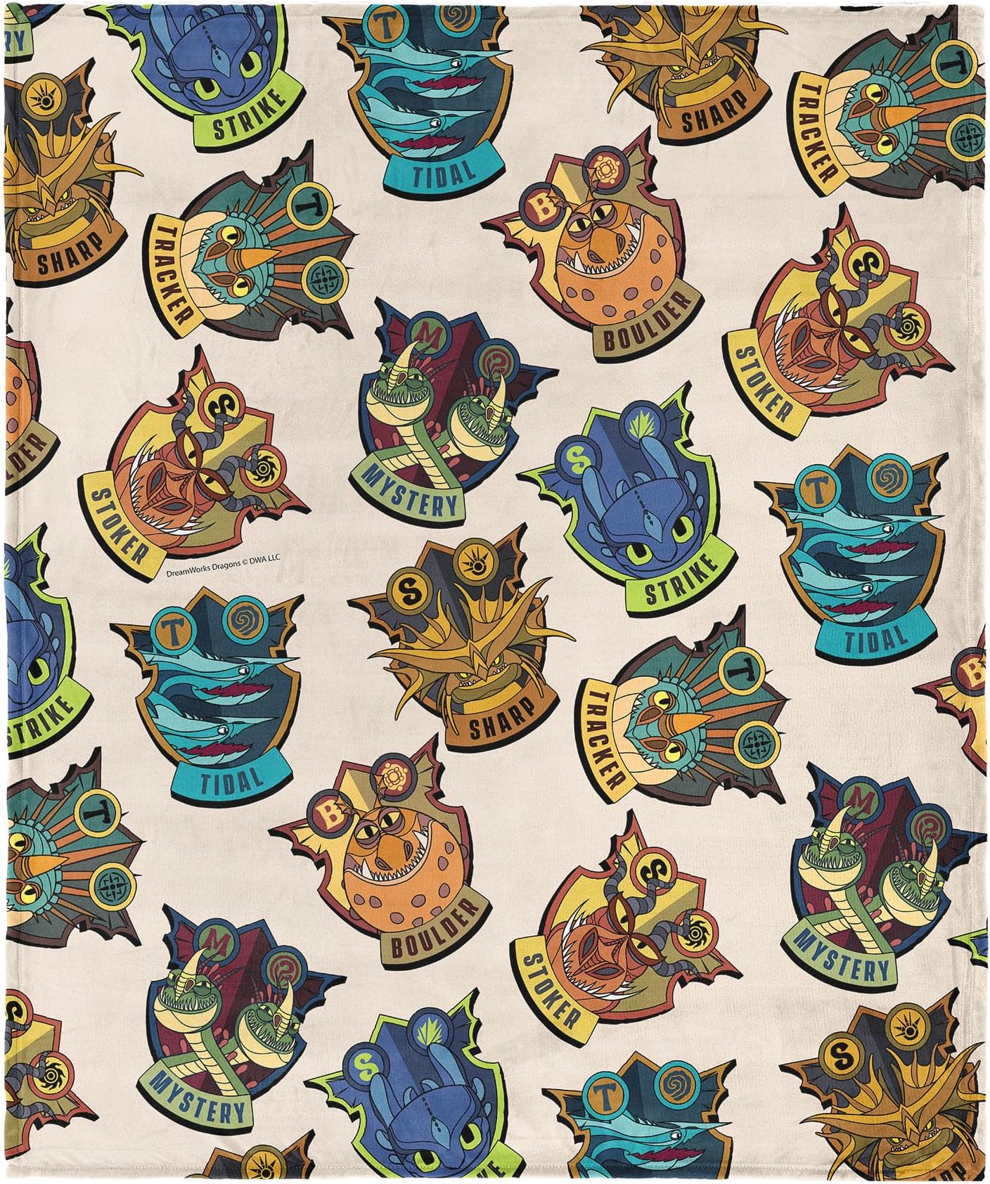 How to Train Your Dragon Dragon Badges Silk Touch Throw Blanket 40x50 inches
