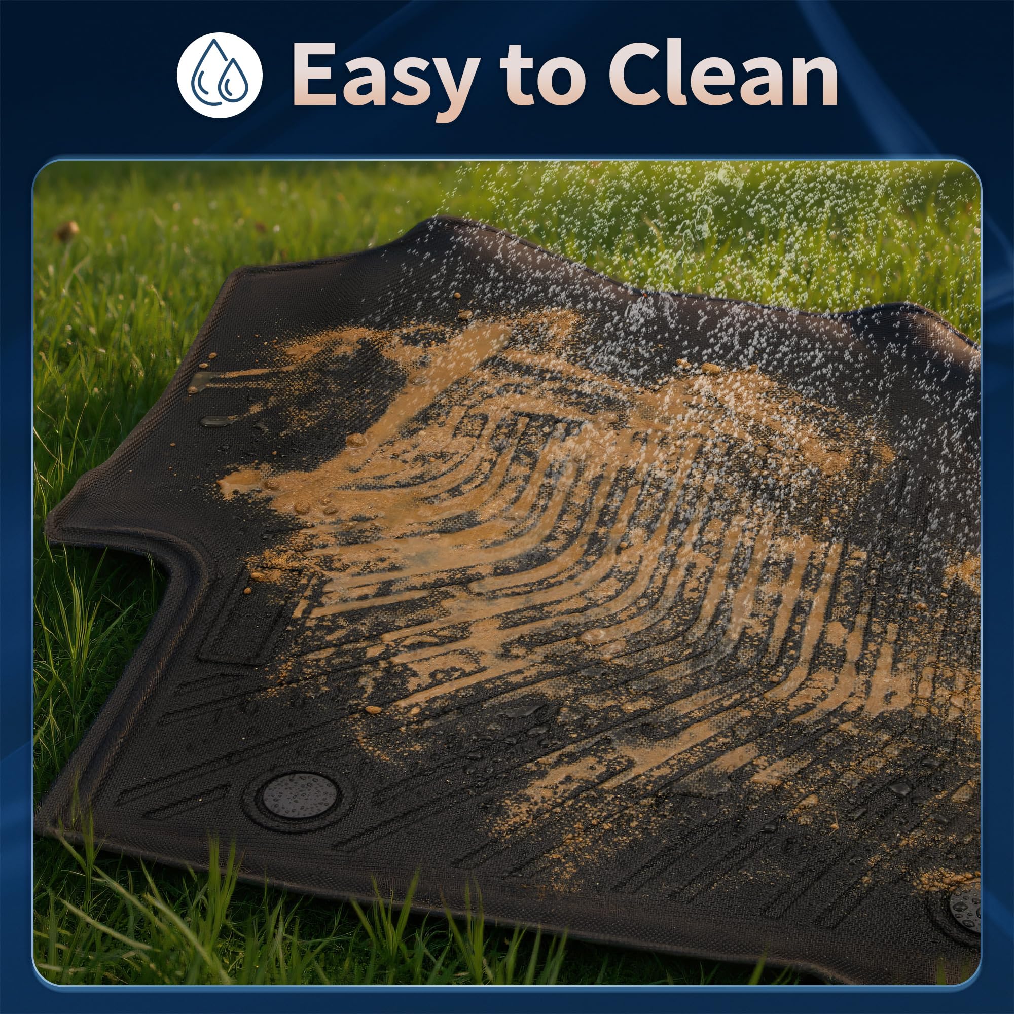 QINQINTU Sprinter Van 2500 3500 2019-2025 2026 Floor Mats Bucket Seats All Weather TPE Floor Liner Mat for — view 7