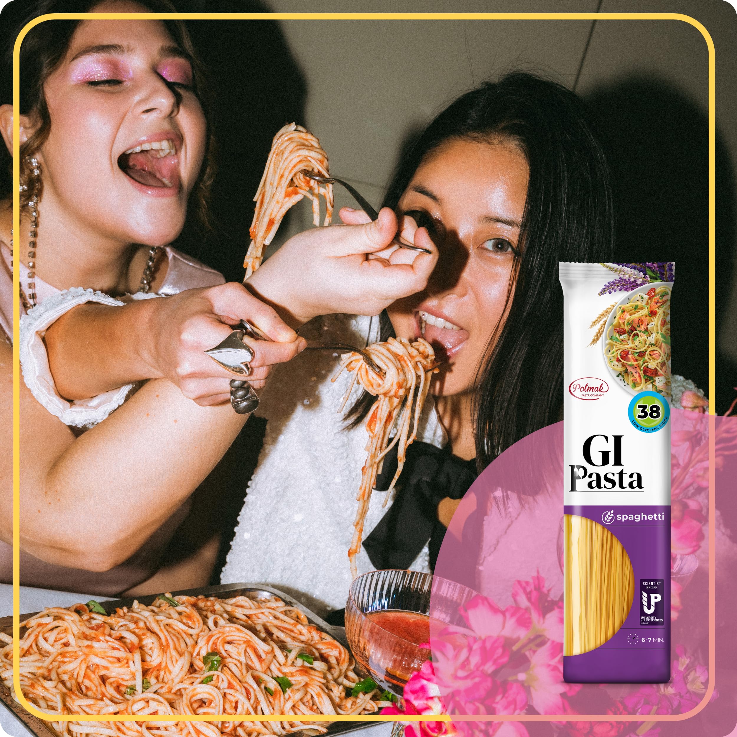 Spaghetti Nudeln für Diabetiker & Low Carb | Hergestellt aus Hartweizen | Low-Carb-Diät | Glykämischer Index 38 (6er pack)