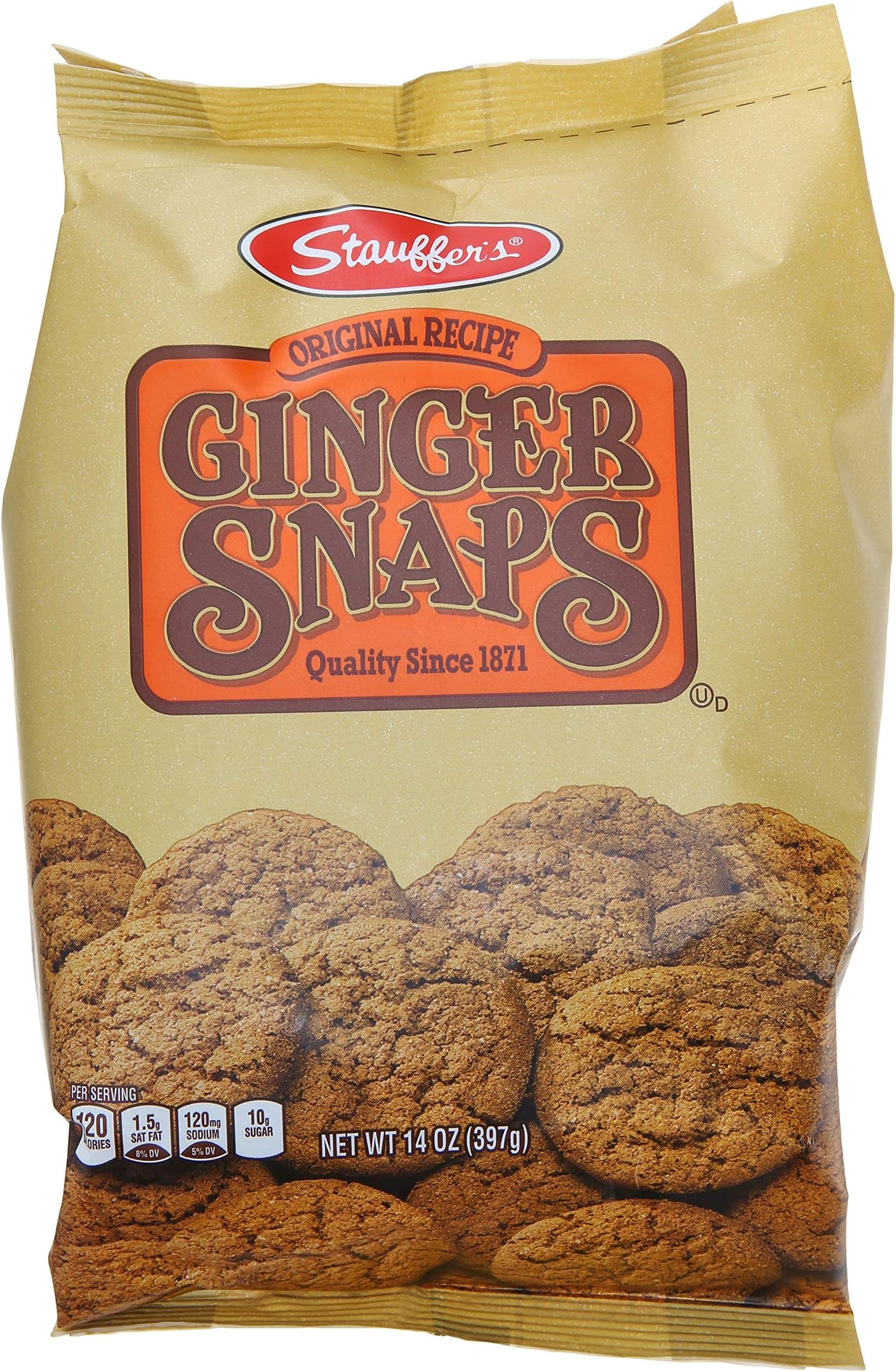 STAUFFERS Cookie Ginger Snap, Original, 14 oz - PACK OF 3