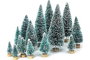 LOVEINUSA 40-Piece Mini Bottle Brush Trees for Christmas and DIY Decor