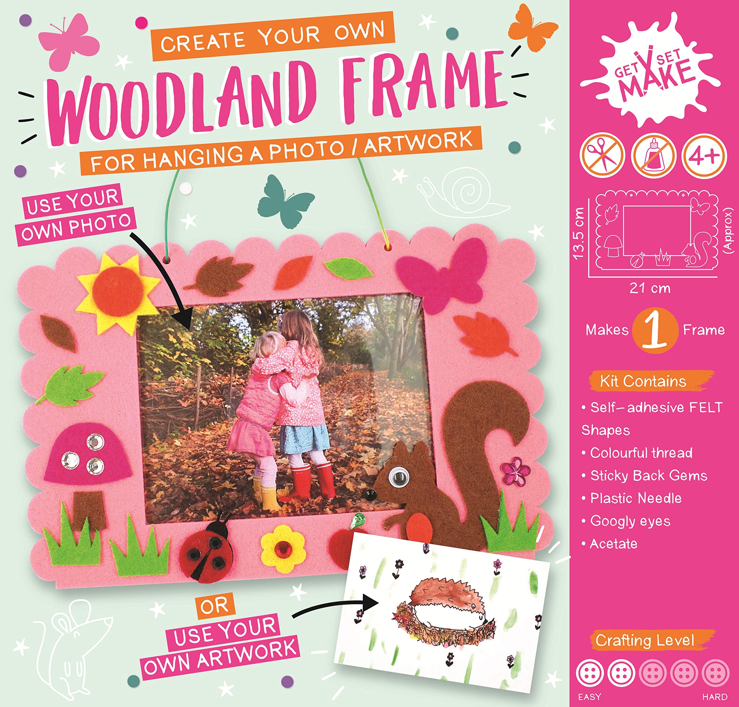 Express Yourself MIP Get Set Make Create Your Own Felt Woodland Picture Frame Kids Craft Kit For Kids GSET023