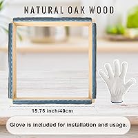 Vista 2 de Pllieay Marco de aguja perforadora de 16 pulgadas, kit de iniciación con aro de bordado, aguja ajustable, paño de acolchonamiento, kit