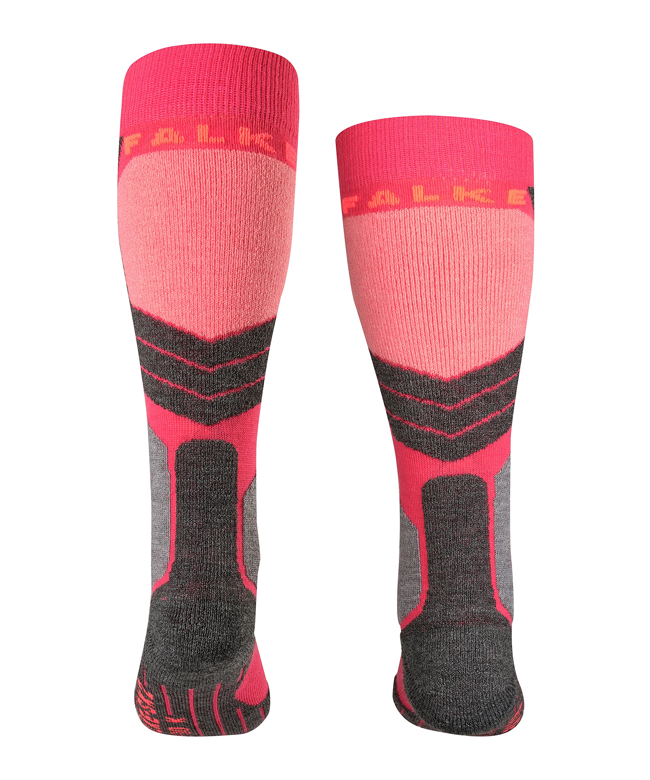 FALKE Uniseks - dzieci Skarpety narciarskie SK2 Intermediate K Kh Wełna ciepłe grube 1 Para, Czerwony Rose 8564, 27-30