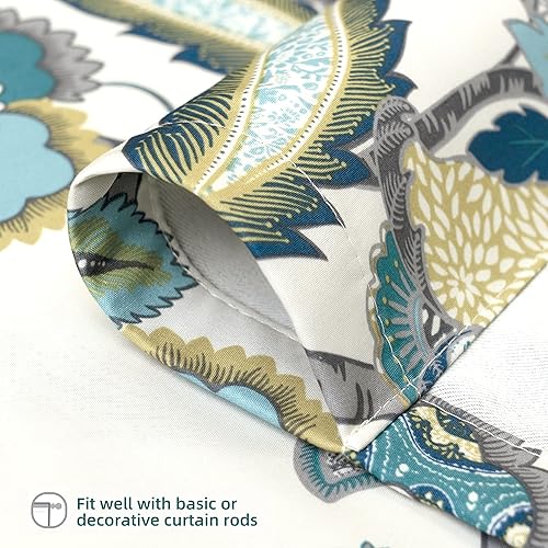 Miniatura 2 de DriftAway Layla - Cortina de amarre para cocina de 63 pulgadas de largo, pantalla de globo ajustable para sala de estar, dormitorio, estilo clásico