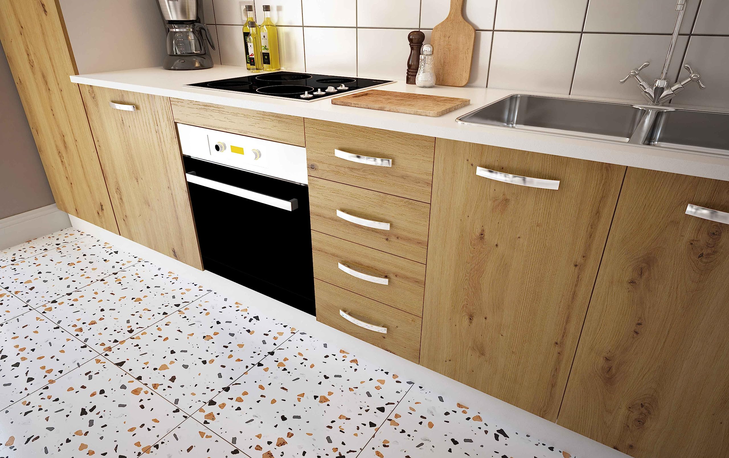 HOGAR24 ES - Mueble Bajo para Horno Color Roble Albar, Medidas: 85 x 60 x 58 cm