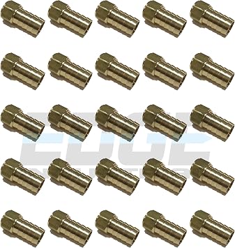3/4" Hose ID to 1/2" Female NPT FNPT Straight Brass Fitting Fuel/AIR/Water/Oil/Gas/WOG Qty 25
