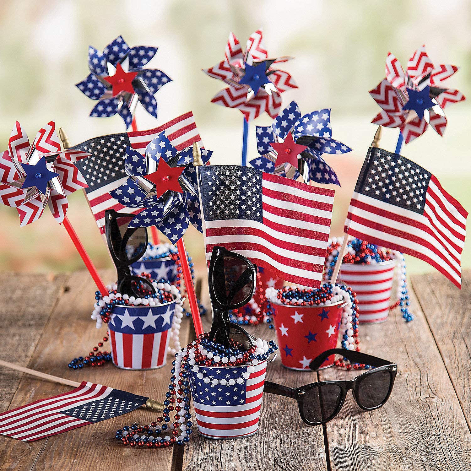 Amazon.co.jp: 星条旗 アメリカ国旗 ピンホイール（26個セット） 7月4