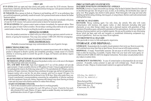 Miniatura 4 de Spa Choice 472-3-5081-04 - Gránulos desinfectantes para bañera de hidromasaje, cloro, 5 libras, paquete de 4