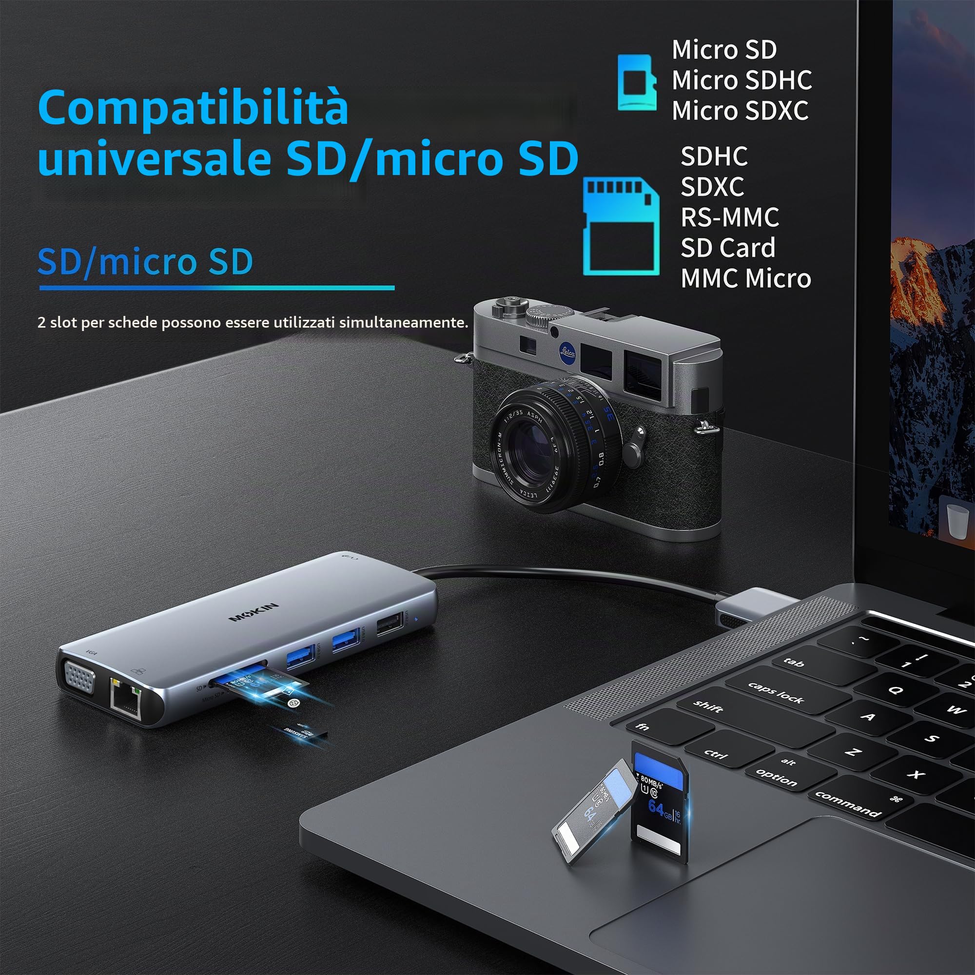 MOKiN MacBook Pro Docking Station Dual Monitor 12 in 1 USB C Adapter