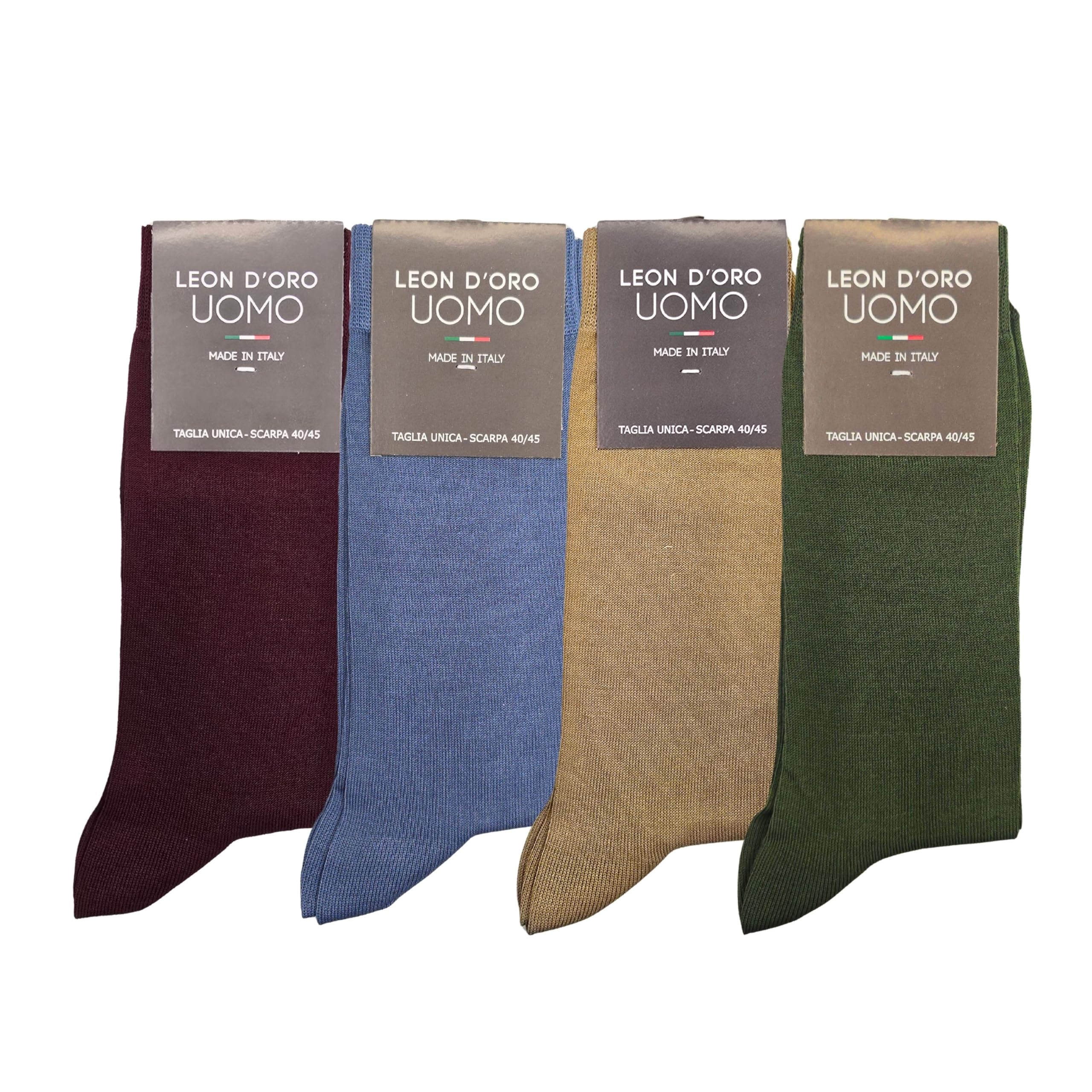 LEON D'ORO Calze uomo COTONE corte Calzini LEGGERI in FILO DI SCOZIA calze ESTIVE pois righe fantasia MADE IN ITALY