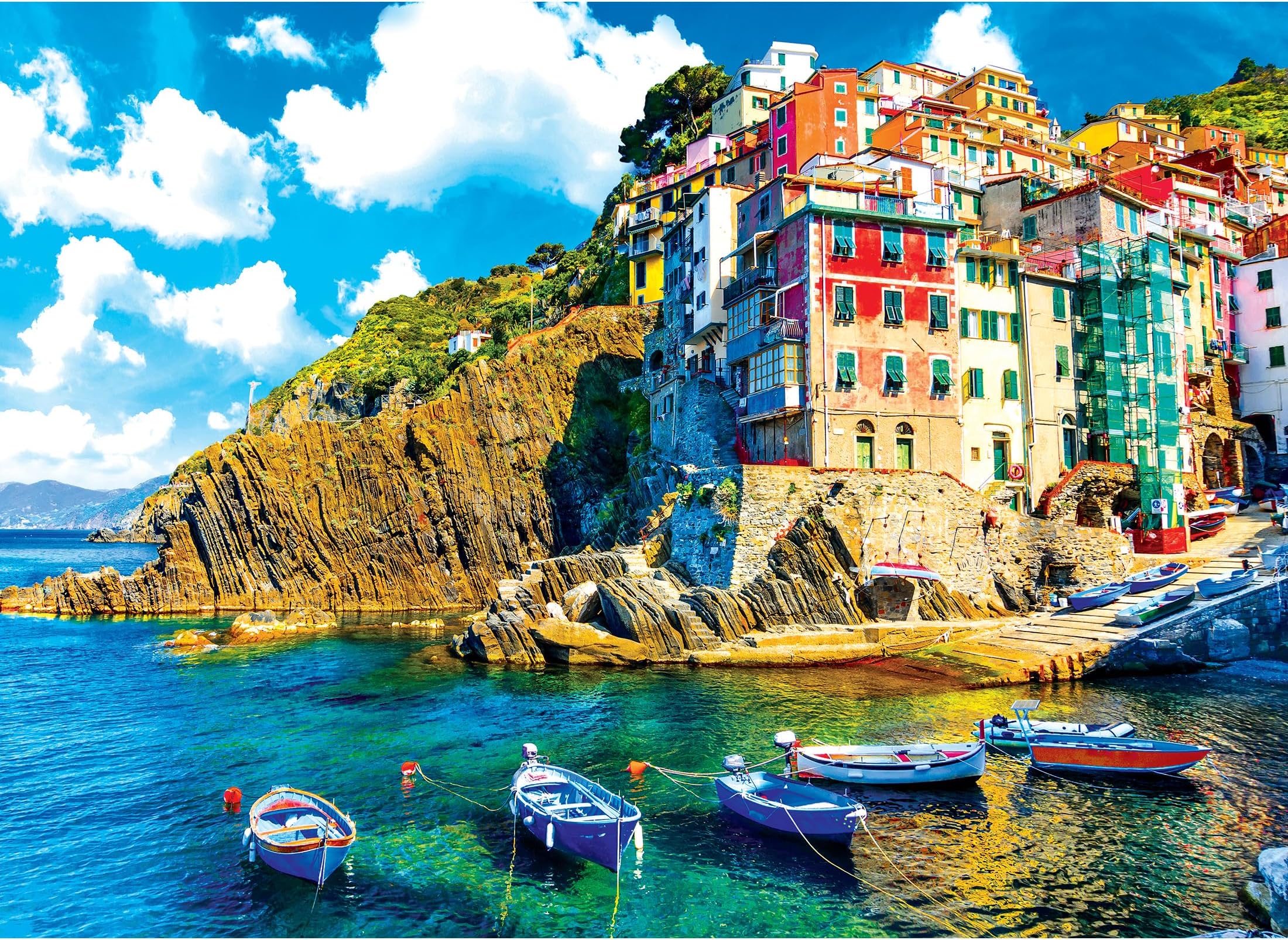 KODAK PREMIUM PUZZLES 1500 Piece - Cinque Terre Riomaggiore Village Italy