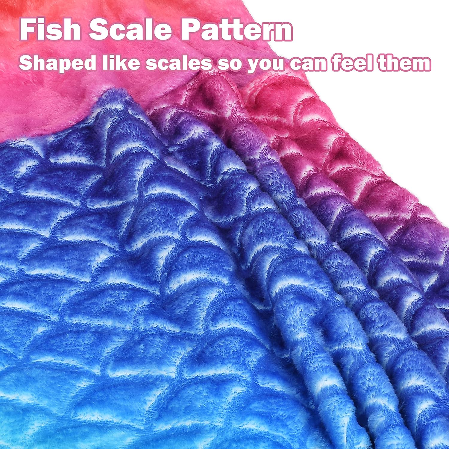 Catalonia Kids Mermaid Tail Blanket, Cozy Mermaid Sleeping Bag for Girls, Fish Scale Pattern, Gift for Girls - Image 4