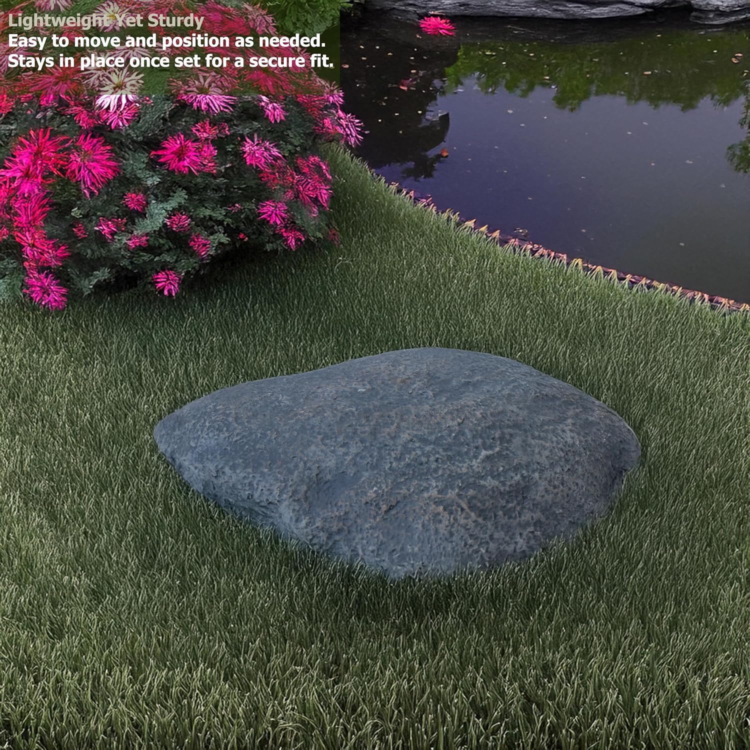 Gardenised Fake Garden Rock Cover Decorative Natural Texture Faux Stone for Outdoor Landscaping Ideal for Hiding Irrigation Valves Water Pumps Pipes Electrical Boxes & Cable in Yard or Lawn, Plateau