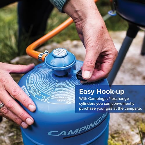 Campingaz Party Grill | Camping Stove and Grill | All-in-One Camping BBQ | portable barbecue with Griddle, Grid and Pan Support | runs off CV470 Gas Cartridge or R907 Cylinder,Party Grill 400 R - 7