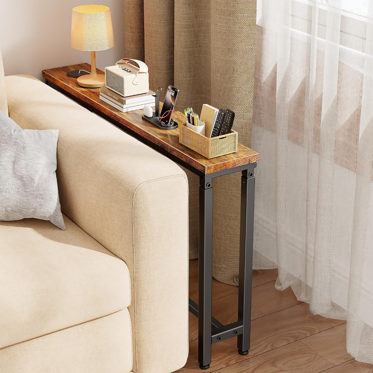 YASONIC 69.3" Behind Couch Table Narrow Console Table Behind Sofa