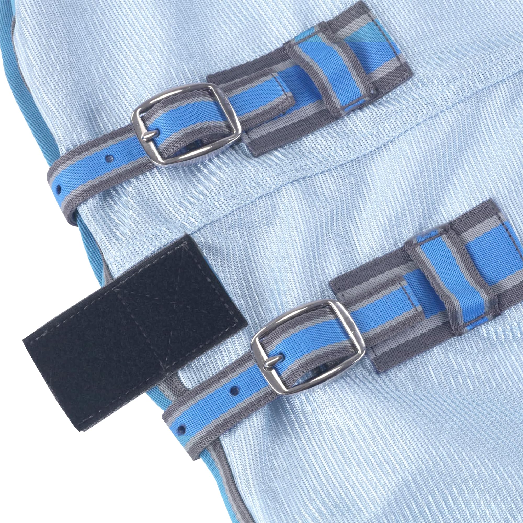 Manta antimoscas para caballo, manta para eccema con correa cruzada ajustable, protege la piel del caballo de arañazos, rayos UV y otras lesiones externas