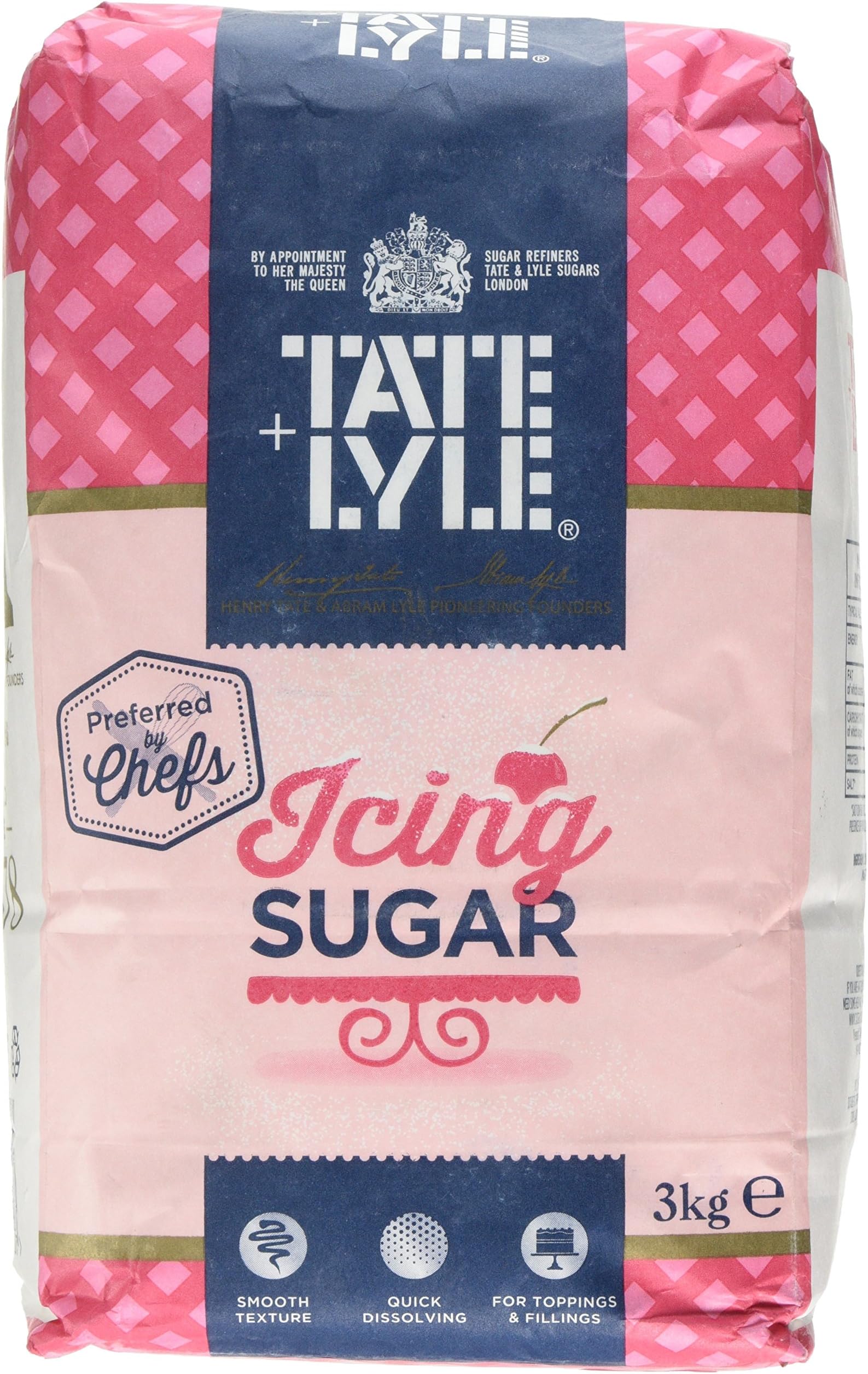 Icing Sugar for Baking and Decorating - Finely Milled for Glacé, Buttercream, and Royal Icing - Smooth Texture for Consistent Results - White Sugar - 3kg