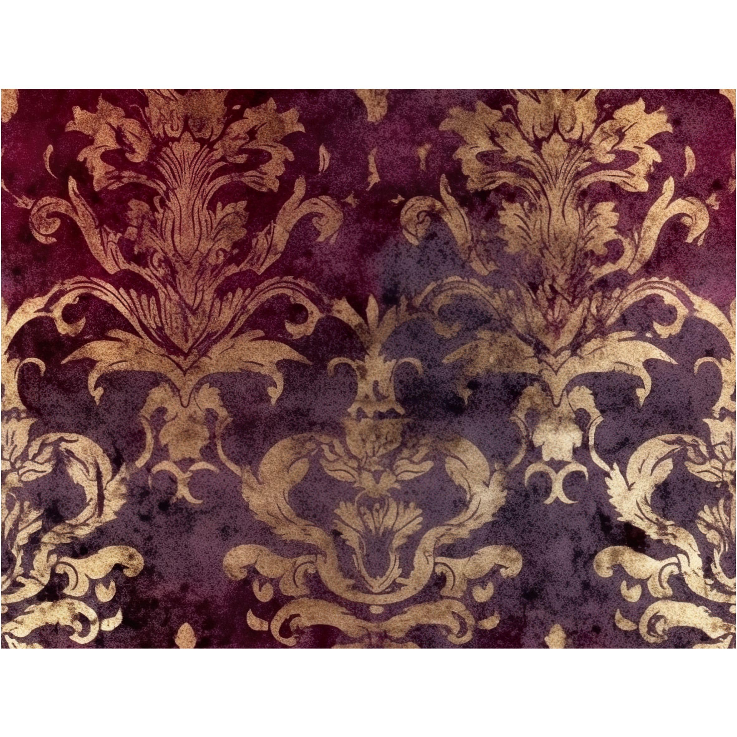 Carta Di Riso Nera Grunge Damascata - 6 Fogli 20x26.6cm Per Scrapbooking, Decoupage, Artigianato - Foto 4