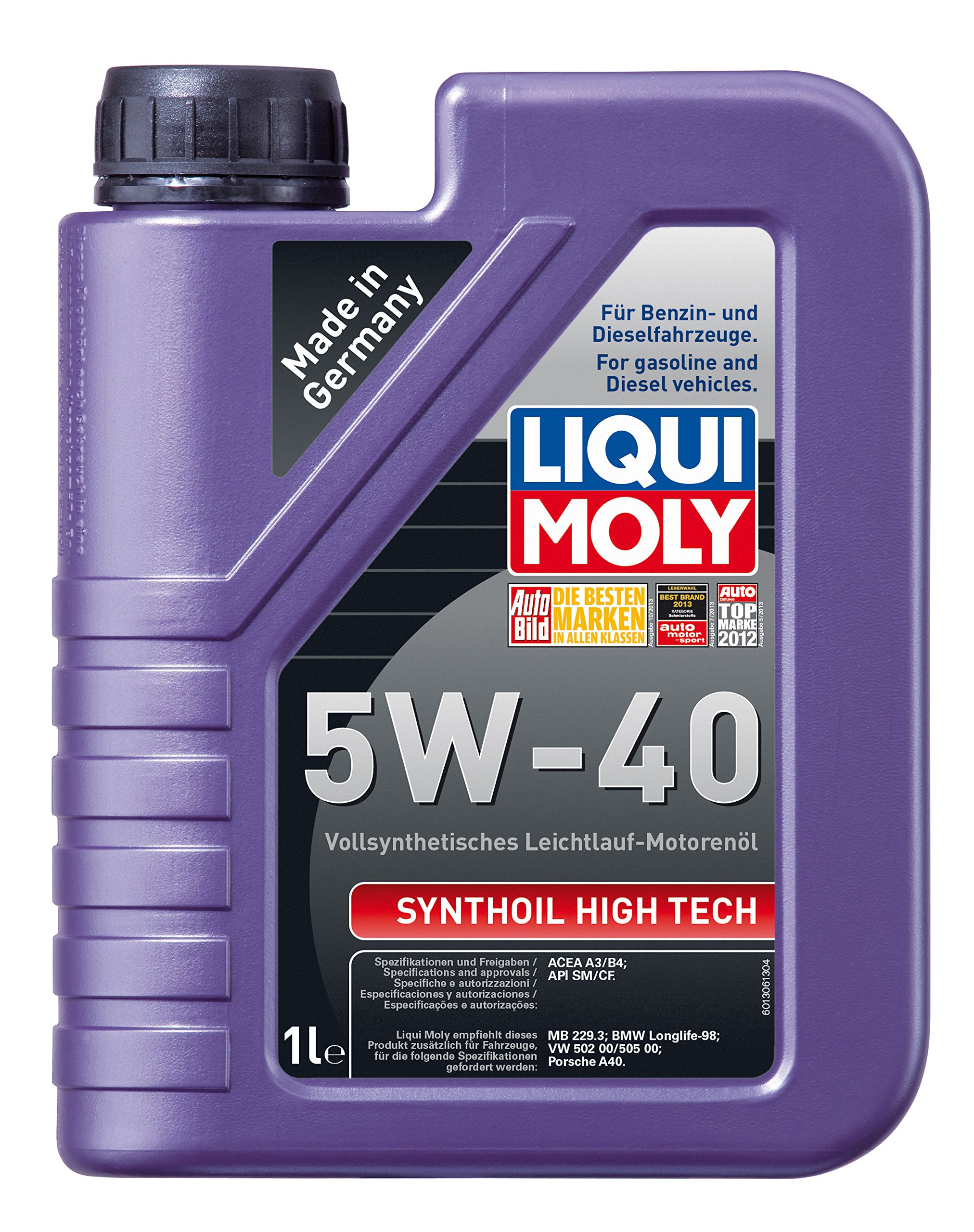 8x LIQUI MOLY 1306 Synthoil High Tech 5W-40 Motoröl Vollsynthetisch 1L