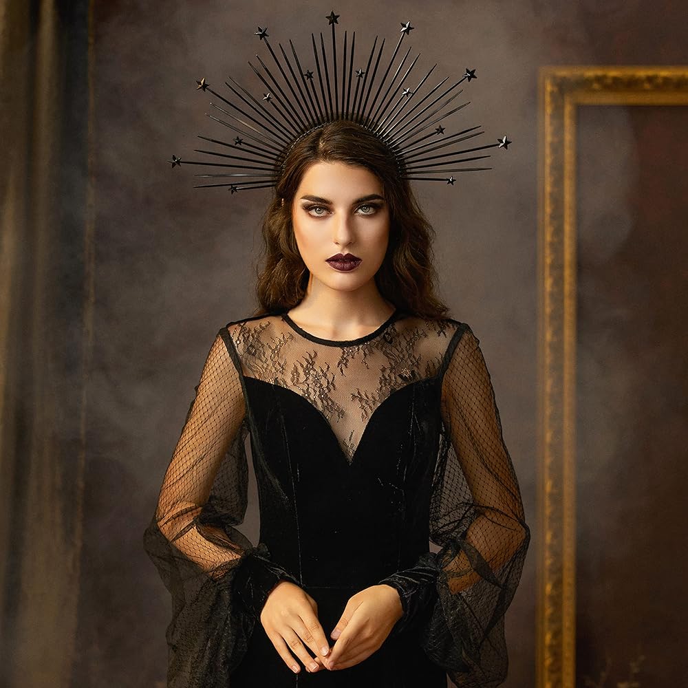 Amazon.com: Fantherin Mary Halo Crown Headband Goddess Zip Tie