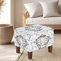 Vista 151 de HomePop Decoración para el hogar K7646-A877 Otomana tapizada moderna rectangular de almacenamiento Otomana con tapa con bisagras