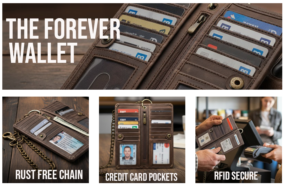 Amazon.com: CLASSIC Motorcycle Chain Wallet for Men – Premium
