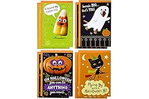 Hallmark Halloween Cards Assortment, Candy Corn (8 Cards with Envelopes)