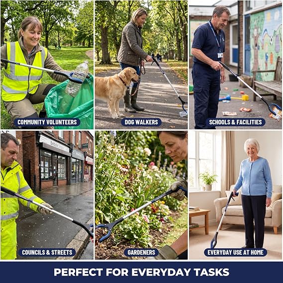 Abbey Heavy Duty Litter Picker, Grabber Stick for Disabled & Elderly