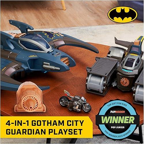 Miniatura 3 de DC Comics Batman Juego Gotham City Guardian, transformación 4 en 1, figura exclusiva de Batman, luces y más de 40 sonidos, juguete para niños y niñas