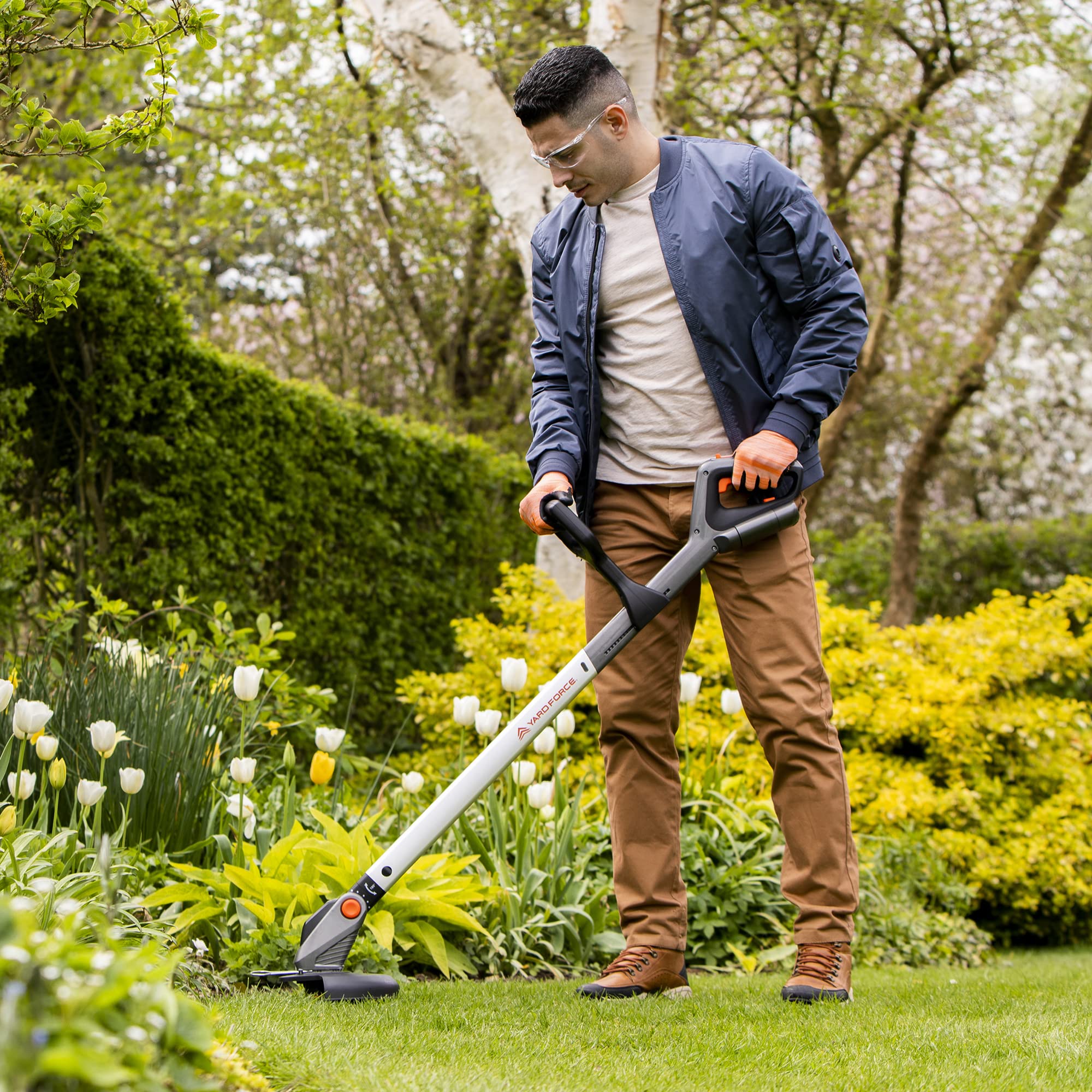Yard Force iFlex 2 en 1 23 cm cortadora de césped y césped para mantillo - LM F23BN
