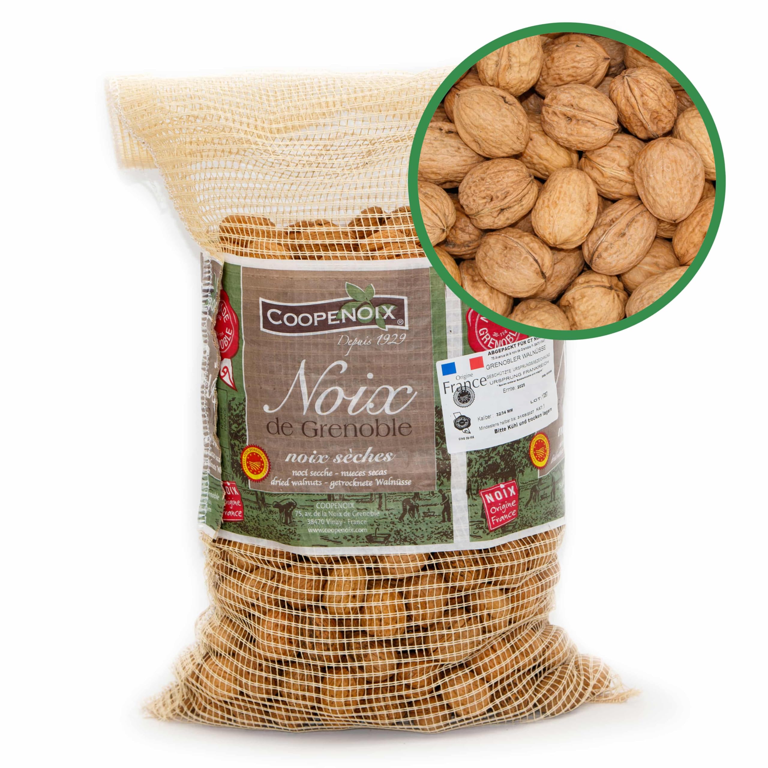Paul´s Mühle Walnüsse in Schale Grenoble Speisequalität 5 kg Neue Ernte 2025