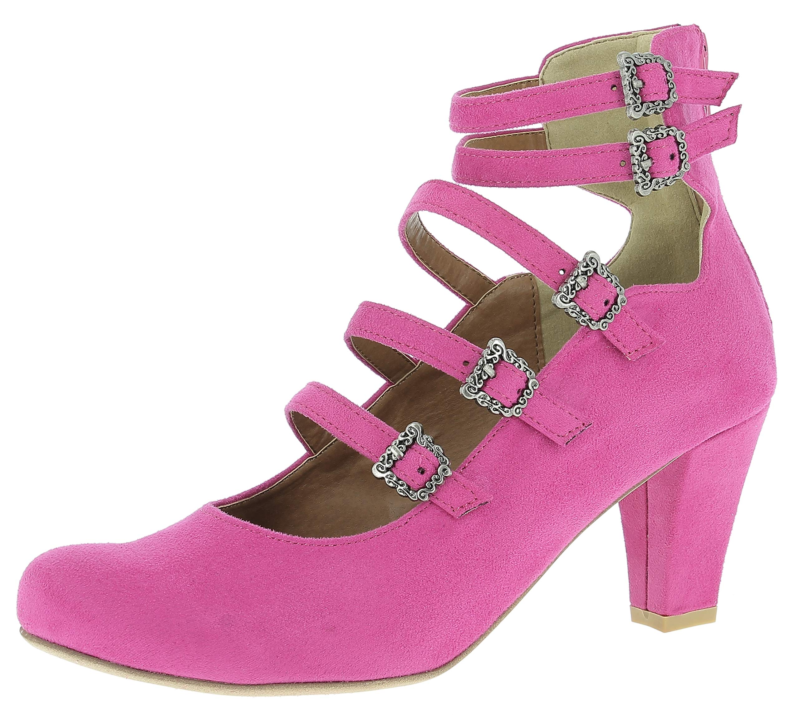 Hirschkogel Damen Riemchenpumps Pink